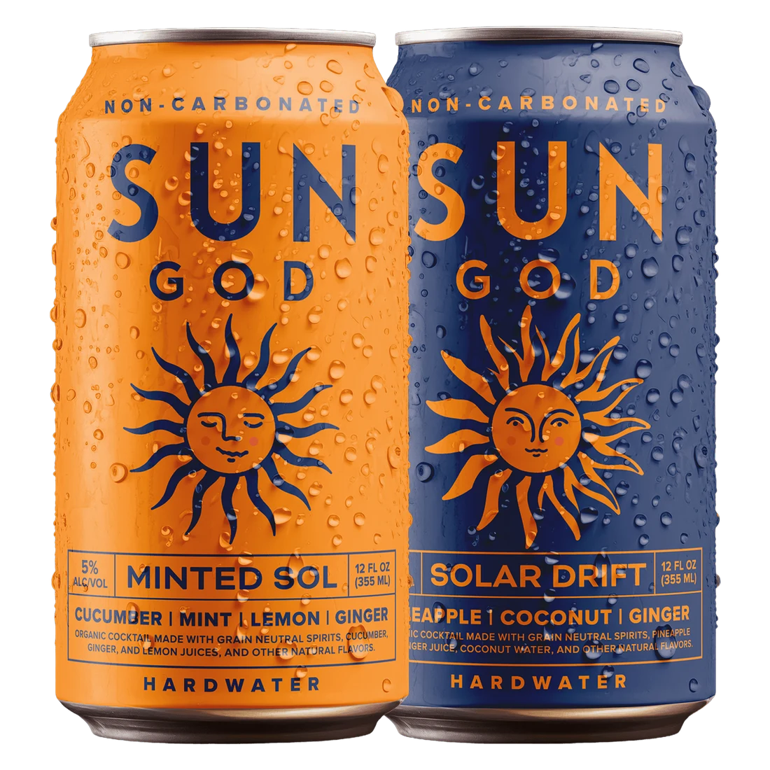 SunGod Minted Sol and Solar Drift cans
